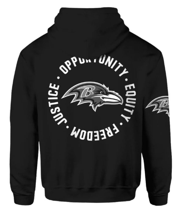 Ravens Justice Opportunity Equity Freedom Hoodie