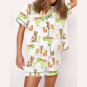 Golden Retriever Old Fashioned Pajama Set