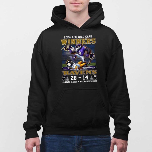 2024 AFC Wild Card Winners Ravens 28-14 Steelers Shirt