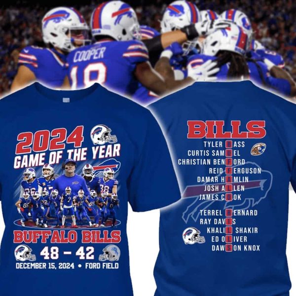 2024 Game Of The Year Bills 48-42 Lions Shirt