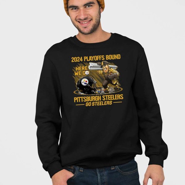 2024 Playoffs Bound Here We Go Steelers Shirt