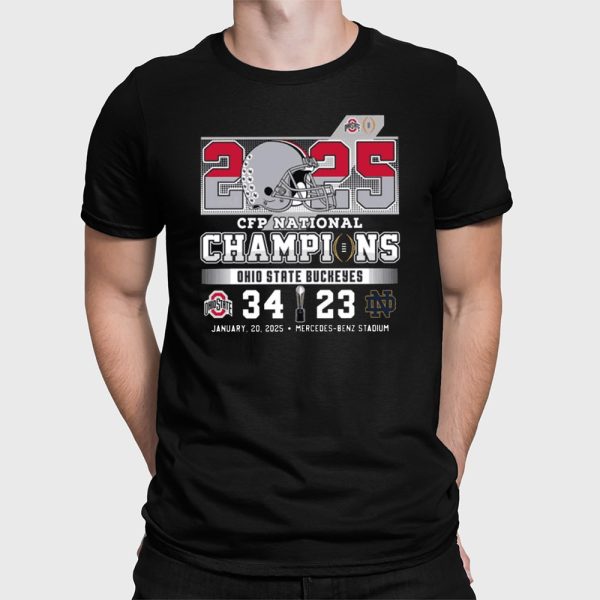 2025 CFP National Champions Ohio State 34-23 Notre Dame Shirt