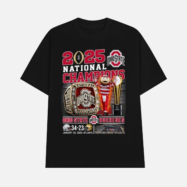 2025 National Champions Ohio State Two-Sided Shirt