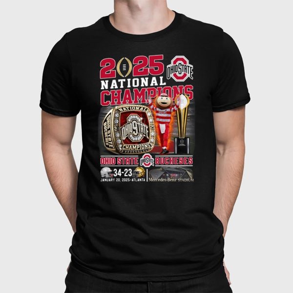 2025 National Champions Ohio State Two-Sided Shirt