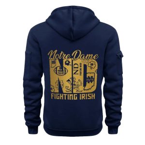 Notre Dame Football Quater Zip Hoodie2