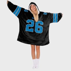 Jah G 26 Lions Football Unisex Blanket Hoodie 2