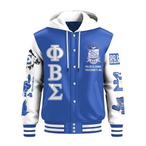 Phi Beta Sigma Fraternity Hooded Baseball Jacket 2