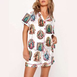 Watercolor Our Lady Of Guadalupe Pajama Set1