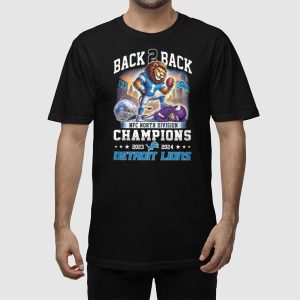 Back 2 Back NFC North Division Champions 2023 2024 Lion Shirt 2