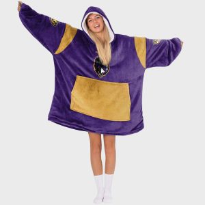 Baltimore Football Unisex Blanket Hoodie 2