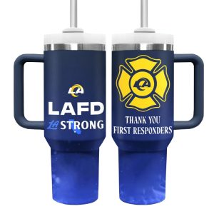 Rams LAFD LA Strong Thank You First Responders 40oz Tumbler