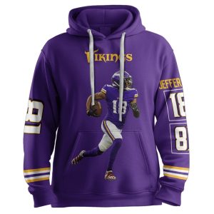 Jefferson 18 Minnesota Football Unisex Hoodie1