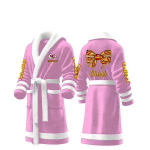 Chiefs Bow Fleece Bathrobe 4