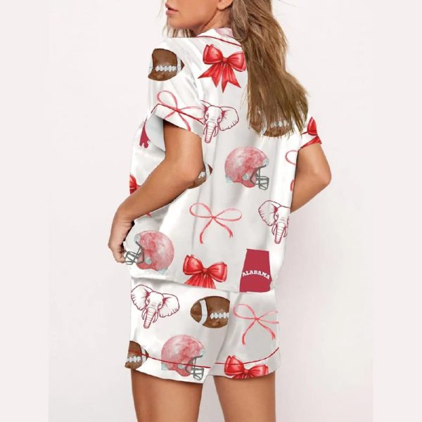 Alabama Bow Aesthetic Game Day Pajama Set