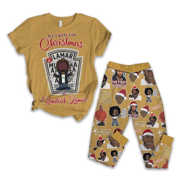 All I Want For Christmas Is Kendrick Lamar Mustard Pajamas Set