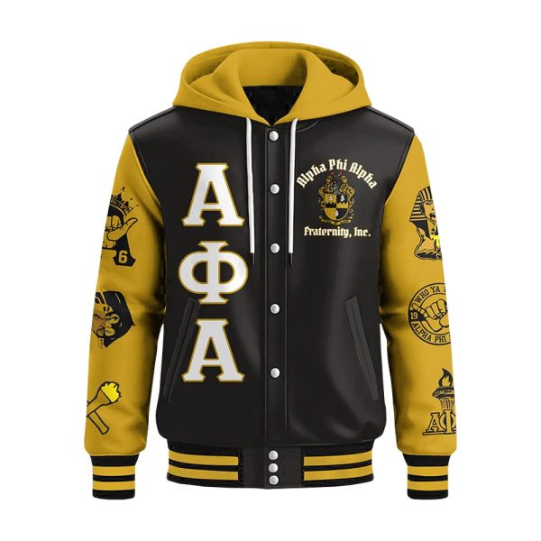 Alpha Phi Alpha 1906 Hooded Baseball Jacket