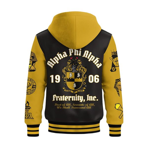 Alpha Phi Alpha 1906 Hooded Baseball Jacket