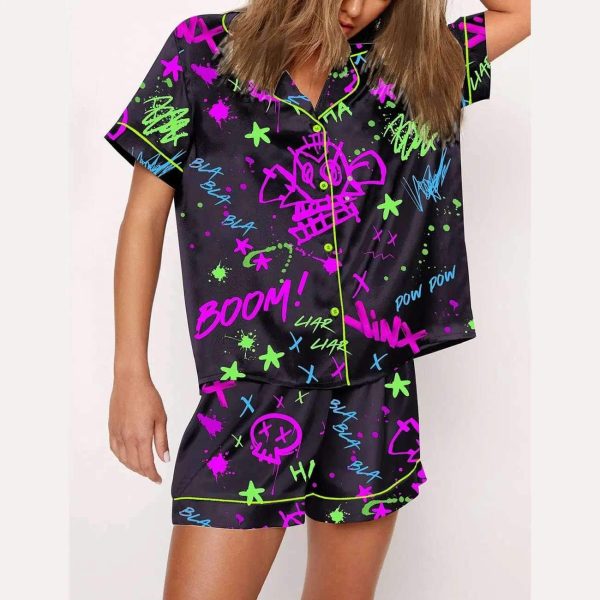 Arcane Jinx Graffiti Print Pajama Set