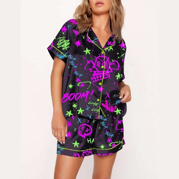 Arcane Jinx Graffiti Print Pajama Set