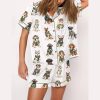 Army Camouflage Dog Art Print Pajama Set