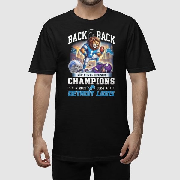 Back 2 Back NFC North Division Champions 2023 2024 Lion Shirt