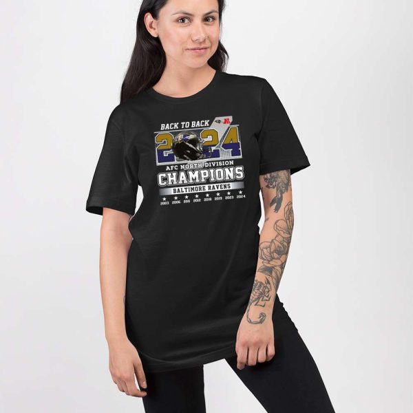 Back To Back 2024 AFC North Division Champions Ravens Shirt