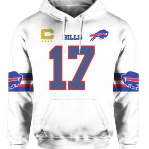 Bills Captain 17 Allen Football Unisex Hoodie 2