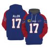 Bills Captain Allen 17 Football Hoodie