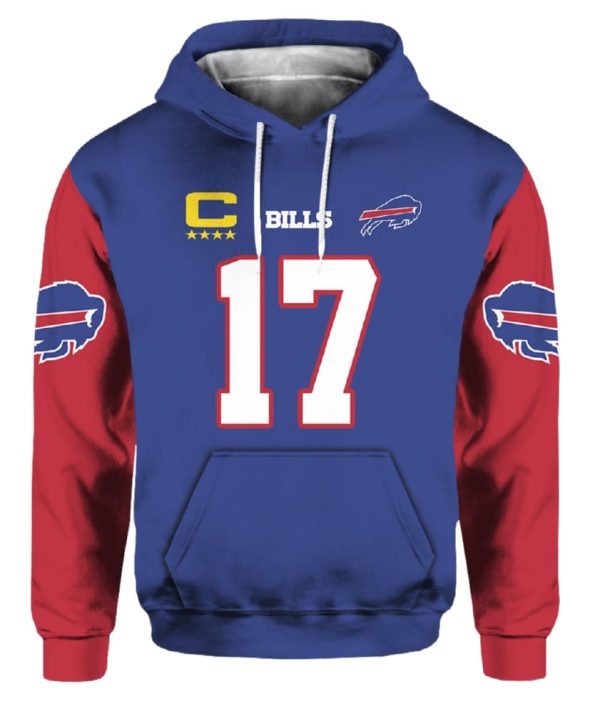 Bills Captain Allen 17 Football Hoodie