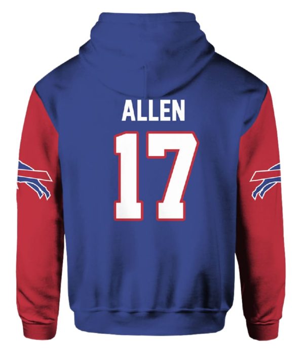 Bills Captain Allen 17 Football Hoodie