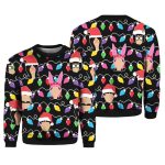 Bob's Burgers Christmas Hats Holiday Christmas Leds Ugly Sweater