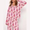 Bohemian Tropical Leopard Art Print Pajama Set