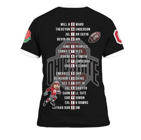 Buckeyes Rose Bowl Game Champions 2025 T-shirt