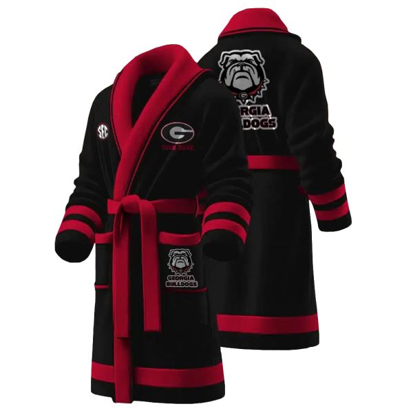 Bulldogs Custom Name Bathrobe