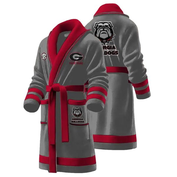 Bulldogs Custom Name Bathrobe