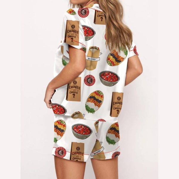 Burritos Bowls Mexican Grill Satin Pajama Set