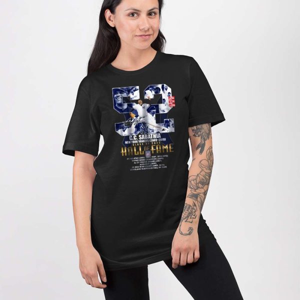 CC Sabathia Yankees 2009-2019 Class Of 2025 Hall Of Fame Shirt