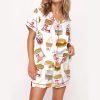 Chicken Nuggets Fast Food Satin Pajama Set
