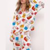 Chicken Nuggets Satin Pajama Set