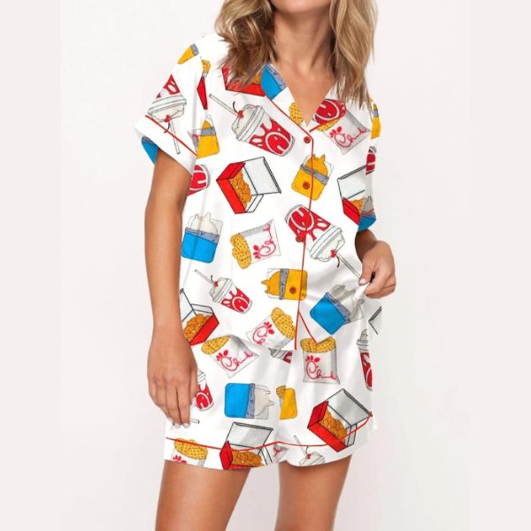 Chicken Nuggets Satin Pajama Set