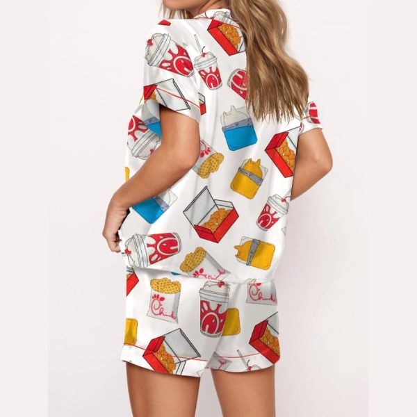 Chicken Nuggets Satin Pajama Set