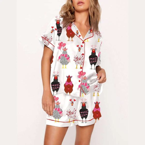 Chicken Valentine Pajama Set