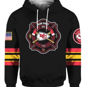 Chiefs 2024 Firefighter Appreciation Night Hoodie 2