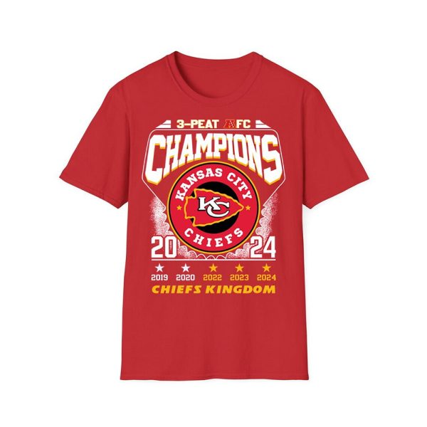 Chiefs 3-Peat AFC Champions 2024 Shirt