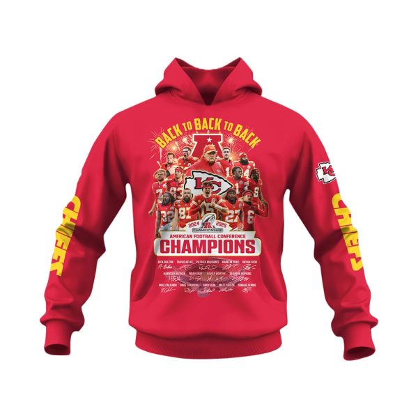 Chiefs Back To Back AFC Champions 2025 Hoodie