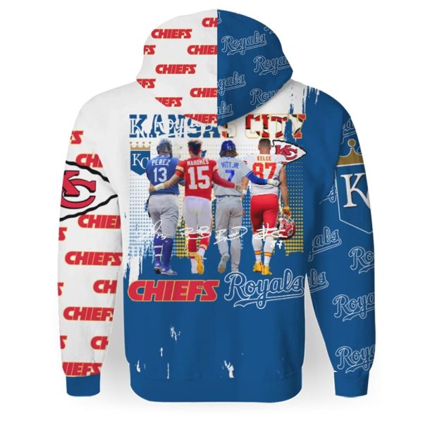 Chiefs Royals Perez Witt Jr Mahomes Kelce 3D Hoodie