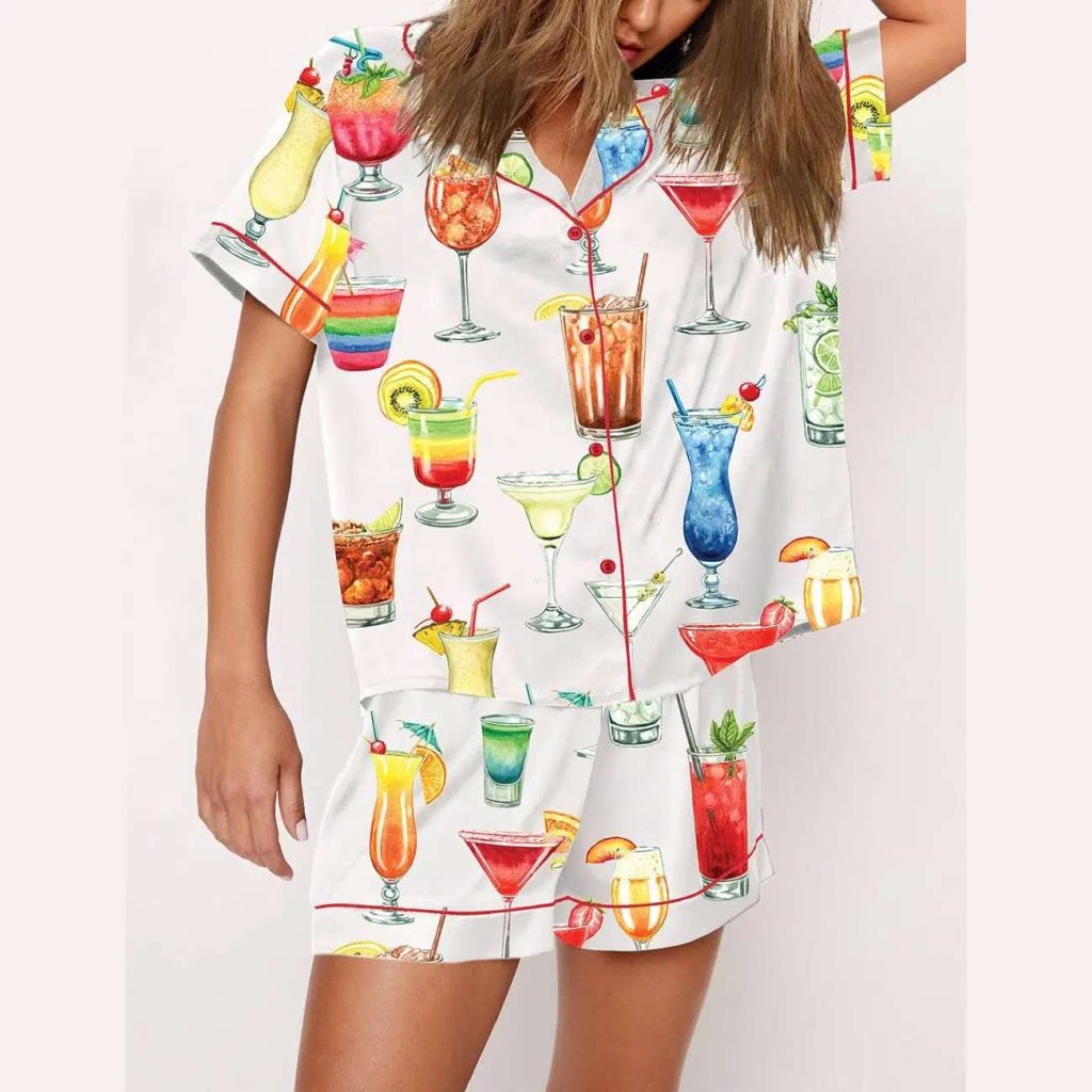 Cocktails Drinking Pajama Set