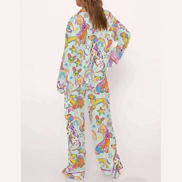 Colorful Dalmatian Print Pajama Set