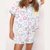 Colorful Stars Print Pajama Set