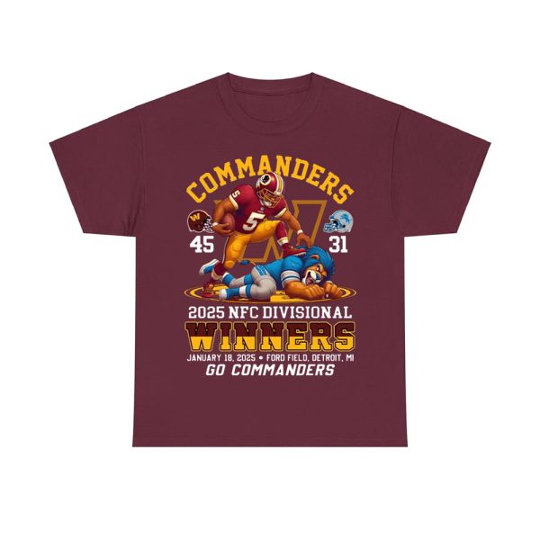 Commanders 45- 31 Lions 2025 NFC Divisional Winners Shirt